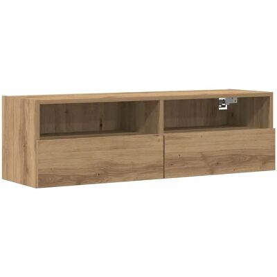Vidaxl Meuble en Chêne Naturel 100x30x30 cm - Support TV - Publicité Vidaxl Meuble en Chêne Naturel 100x30x30 cm - Support TV - Publicité