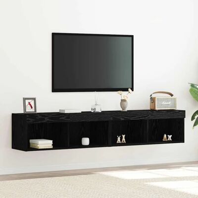 Vidaxl Musta tammi LED TV-taso - TV-taso Vidaxl Musta tammi LED TV-taso - TV-taso