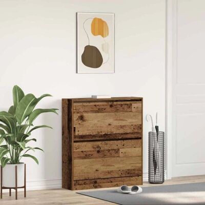 Vidaxl Vintage Gerecycled Hout Schoenenkast - Schoenopberger Vidaxl Vintage Gerecycled Hout Schoenenkast - Schoenopberger