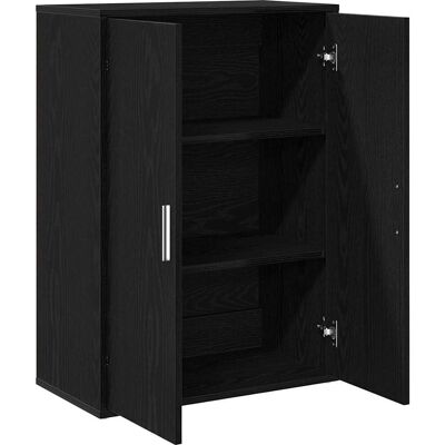 Aparador de Roble Negro Vidaxl - 60x31x84 Cm, Madera Reconstituida Aparador de Roble Negro Vidaxl - 60x31x84 Cm, Madera Reconstituida