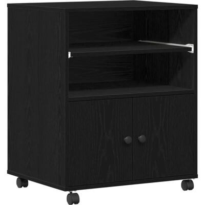 Vidaxl Schwarz - Druckerständer mit Rädern - 60x48x74 cm Vidaxl Schwarz - Druckerständer mit Rädern - 60x48x74 cm