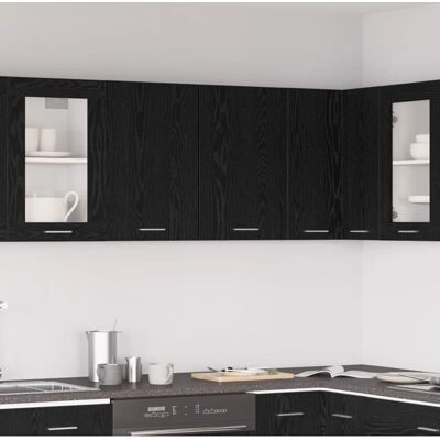 vidaXL Armoire de Cuisine Noire - Design moderne pour petites & grandes cuisines vidaXL Armoire de Cuisine Noire - Design moderne pour petites & grandes cuisines