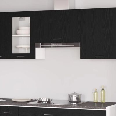 vidaXL Schwarzer Eichenschrank - Küchenschrank vidaXL Schwarzer Eichenschrank - Küchenschrank