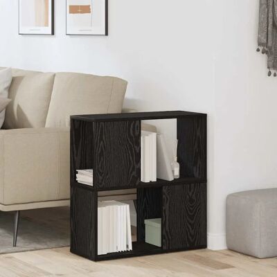 Vidaxl Zwart Eiken Entertainment Center 60x24x63 cm Vidaxl Zwart Eiken Entertainment Center 60x24x63 cm