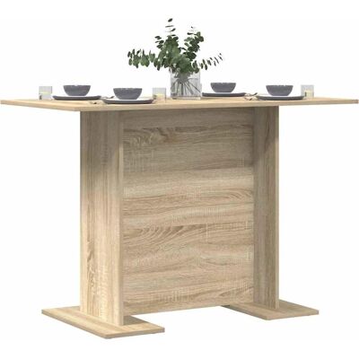 Vidaxl Sonoma Dining Table - Wood Elegant Minimalist Style Vidaxl Sonoma Dining Table - Wood Elegant Minimalist Style