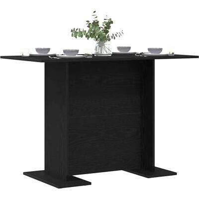 VidaXL Black Rectangular Dining Table 110x60x75 cm VidaXL Black Rectangular Dining Table 110x60x75 cm