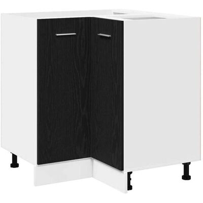 Meuble d'angle en chêne noir Vidaxl - 75,5x75,5x81,5 cm Meuble d'angle en chêne noir Vidaxl - 75,5x75,5x81,5 cm