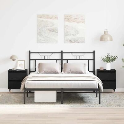 Vidaxl Schwarze Holz Nachttisch - Nachtisch Vidaxl Schwarze Holz Nachttisch - Nachtisch