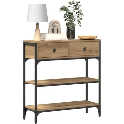vidaXL - Oak Console Table - 72.5x25x75 cm - Oak - Table vidaXL - Oak Console Table - 72.5x25x75 cm - Oak - Table