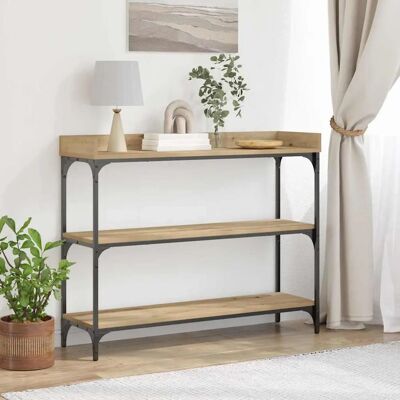 VIDAXL Rustik Couchtisch aus Engineering-Holz und Stahl - 100x30x80 cm VIDAXL Rustik Couchtisch aus Engineering-Holz und Stahl - 100x30x80 cm