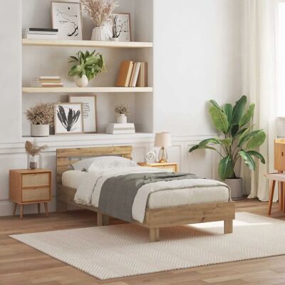 Vidaxl Holz Bettgestell - 100x200 cm - Moderner Stil Vidaxl Holz Bettgestell - 100x200 cm - Moderner Stil
