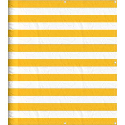 vidaXL Balcony Privacy Screen - Yellow and White - 120x700 cm vidaXL Balcony Privacy Screen - Yellow and White - 120x700 cm