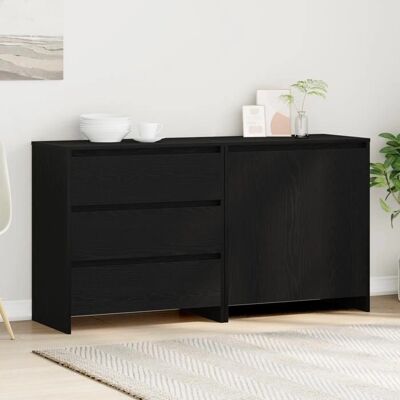 vidaXL Sideboard-Set aus Schwarze Eiche - Viel Stauraum vidaXL Sideboard-Set aus Schwarze Eiche - Viel Stauraum