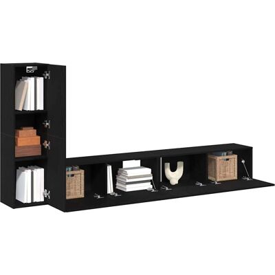 Vidaxl - Wandmontierter TV-Schrank - Modern, Großer Stauraum, Verstellbare Regale Vidaxl - Wandmontierter TV-Schrank - Modern, Großer Stauraum, Verstellbare Regale