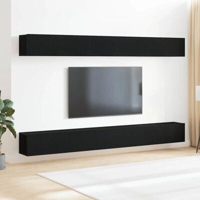 Vidaxl - Zes-delige Houten TV-Meubelset - Moderne Zwevende Planken Vidaxl - Zes-delige Houten TV-Meubelset - Moderne Zwevende Planken