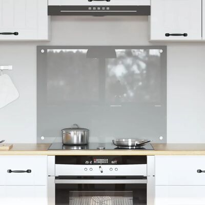 vidaXL - Küchenrückwand Hellgrau Glas - 80x60cm vidaXL - Küchenrückwand Hellgrau Glas - 80x60cm