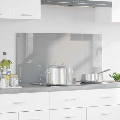 vidaXL - Glass Bagvæg - Light Grey - Køkkenbeskyttelse vidaXL - Glass Bagvæg - Light Grey - Køkkenbeskyttelse