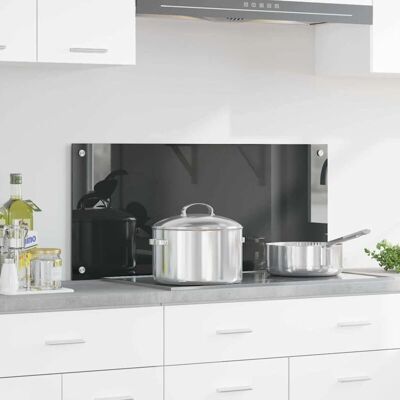 vidaXL Rebord de cuisine Verre Gris Foncé 90 x 40 cm - Rebord de cuisine - Publicité vidaXL Rebord de cuisine Verre Gris Foncé 90 x 40 cm - Rebord de cuisine - Publicité