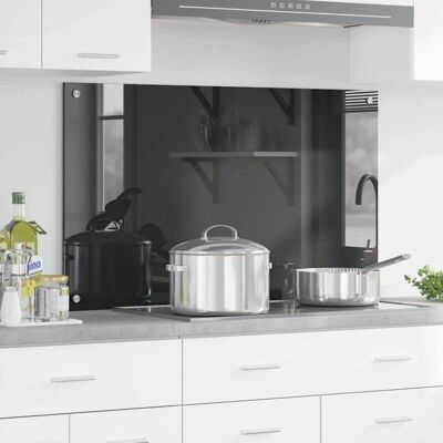 vidaXL Küchenrückwand Dunkelgrau Einscheibensicherheitsglas 100x60cm - Küchenrückwand vidaXL Küchenrückwand Dunkelgrau Einscheibensicherheitsglas 100x60cm - Küchenrückwand