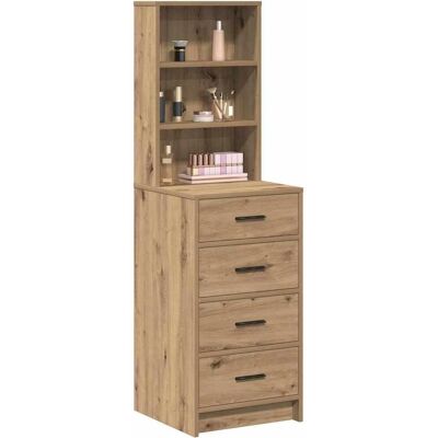 vidaXL Eichenhochschrank - Modern, 4 Schubladen, Holz, Elegant - Highboard vidaXL Eichenhochschrank - Modern, 4 Schubladen, Holz, Elegant - Highboard