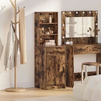 Bruine hoge kast - Engineered hout, gerookte afwerking, 40x41x135 cm - Hoge kast Bruine hoge kast - Engineered hout, gerookte afwerking, 40x41x135 cm - Hoge kast