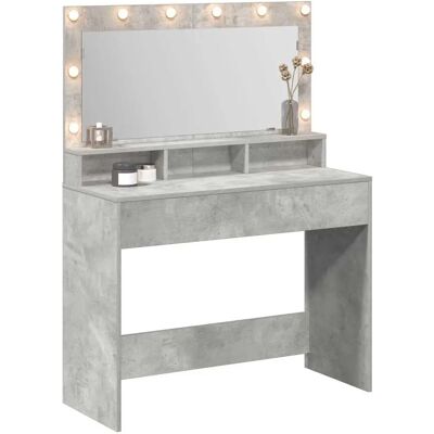 vidaXL Table de maquillage en béton gris - Look moderne avec miroir - Publicité vidaXL Table de maquillage en béton gris - Look moderne avec miroir - Publicité