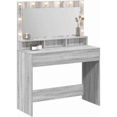 vidaXL Grau sonoma Spiegel - Modernes Schlafzimmer mit LED vidaXL Grau sonoma Spiegel - Modernes Schlafzimmer mit LED