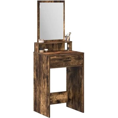 vidaXL Table de maquillage en chêne fumé 50 x 41 x 140 cm - Miroir et coiffeuse - Publicité vidaXL Table de maquillage en chêne fumé 50 x 41 x 140 cm - Miroir et coiffeuse - Publicité