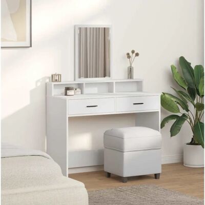 vidaXL Weiß Holz 100 x 41 x 140 cm Schminktisch - Schminktisch vidaXL Weiß Holz 100 x 41 x 140 cm Schminktisch - Schminktisch