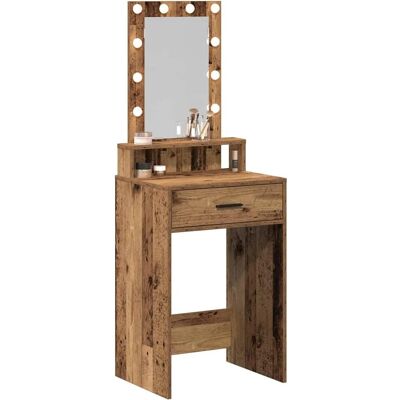 vidaXL Recyklingowe drewno stolik do makijażu 50 x 41 x 140 cm - Rustykalny kształt prostokątny vidaXL Recyklingowe drewno stolik do makijażu 50 x 41 x 140 cm - Rustykalny kształt prostokątny