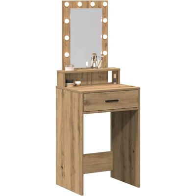 vidaXL Rękodzieło Dąb MDF, fornir 50 x 41 x 140 cm Lustro Brązowe - Mirror vidaXL Rękodzieło Dąb MDF, fornir 50 x 41 x 140 cm Lustro Brązowe - Mirror