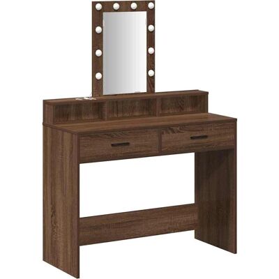 vidaXL Bruine Eiken Spiegel - Mirror vidaXL Bruine Eiken Spiegel - Mirror