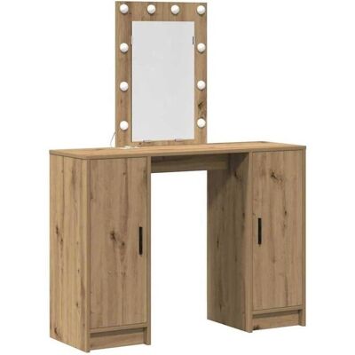 vidaXL Artisan Eiche Holzwerkstoff Groß Spiegel Schminktisch Braun - Frisiertisch vidaXL Artisan Eiche Holzwerkstoff Groß Spiegel Schminktisch Braun - Frisiertisch