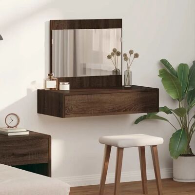 vidaXL - Frisiertisch - Brązowy dąb - Vanity Table vidaXL - Frisiertisch - Brązowy dąb - Vanity Table