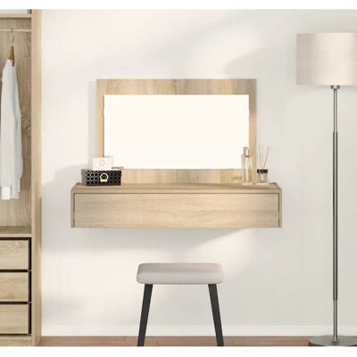 vidaXL Sonoma Eiche Holzwerkstoff 100 x 40 x 70 cm Frisiertisch Beige vidaXL Sonoma Eiche Holzwerkstoff 100 x 40 x 70 cm Frisiertisch Beige