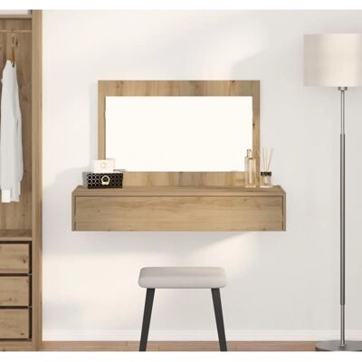Vidaxl Wandmontiertes Schminktisch Braun 100x40x70 cm - Schlafzimmer Möbel Vidaxl Wandmontiertes Schminktisch Braun 100x40x70 cm - Schlafzimmer Möbel