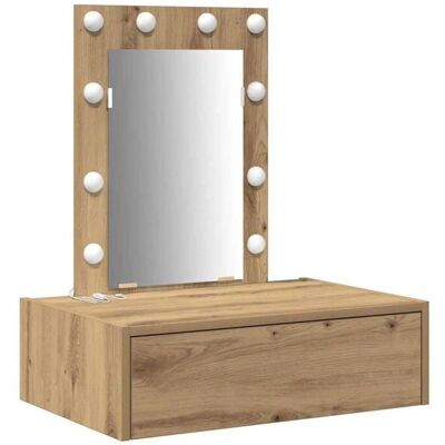 vidaXL Waschtisch Eiche Melamin-beschichtete Spanplatte 60 x 40 x 70 cm Braun - Vanity Unit vidaXL Waschtisch Eiche Melamin-beschichtete Spanplatte 60 x 40 x 70 cm Braun - Vanity Unit
