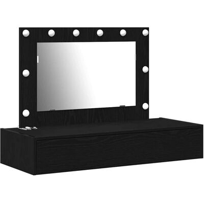vidaXL Schwarze Eiche MDF Waschtisch - Waschtisch vidaXL Schwarze Eiche MDF Waschtisch - Waschtisch