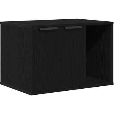vidaXL Cat Litter Box Enclosure - 60x40x40 cm - Black - Cat litter box enclosure vidaXL Cat Litter Box Enclosure - 60x40x40 cm - Black - Cat litter box enclosure