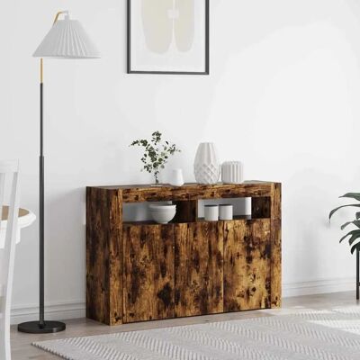 vidaXL Buffet-Schrank - Moderner rechteckiger Stauraum mit LED-Beleuchtung vidaXL Buffet-Schrank - Moderner rechteckiger Stauraum mit LED-Beleuchtung