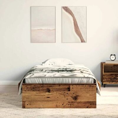 VIDAXL - Sengestelke Gamle Træ 90x200cm Vintage Finish VIDAXL - Sengestelke Gamle Træ 90x200cm Vintage Finish