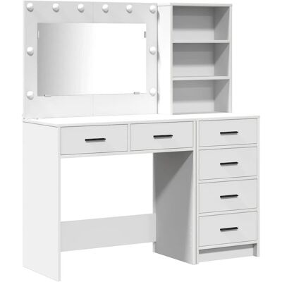 vidaXL Set mit 2 Weiß Holz, Glas Standard Spiegel - Badezimmermöbel vidaXL Set mit 2 Weiß Holz, Glas Standard Spiegel - Badezimmermöbel