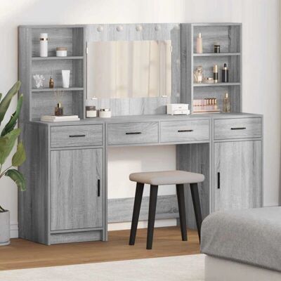 Set de tocador moderno en gris Sonoma de VidaXL Set de tocador moderno en gris Sonoma de VidaXL