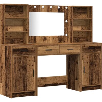 Conjunto de tocador de madera recuperada de VidaXL Conjunto de tocador de madera recuperada de VidaXL
