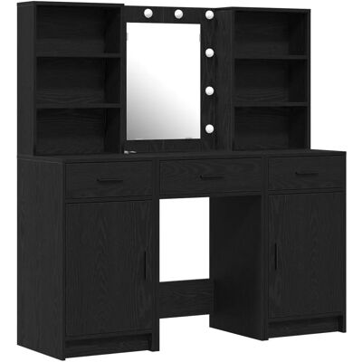Vidaxl Conjunto de Tocador de Madera Negra de 3 Piezas Vidaxl Conjunto de Tocador de Madera Negra de 3 Piezas