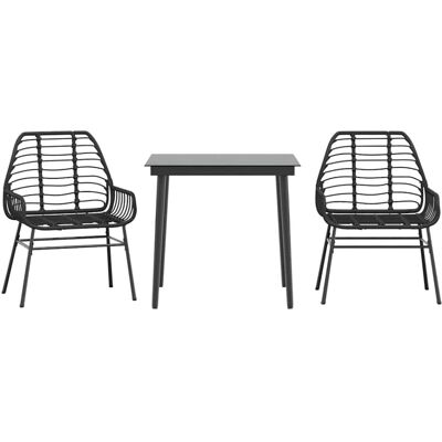 Theo Klein Garden Set - Robust Steel Frame & Tempered Glass Table Theo Klein Garden Set - Robust Steel Frame & Tempered Glass Table
