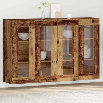 Vidaxl Wandmontierte Schränke aus Altem Holz - 69,5x34x90 cm - Set Vidaxl Wandmontierte Schränke aus Altem Holz - 69,5x34x90 cm - Set