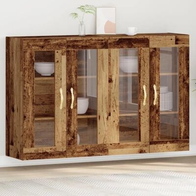 vidaXL Wandmontierter Kleiderschrank - Rustikales recyceltes Holz, 8 Fächer vidaXL Wandmontierter Kleiderschrank - Rustikales recyceltes Holz, 8 Fächer