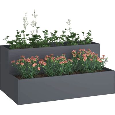vidaXL Bac à plantes Anthracite 100x60x45cm - Jardinière - Publicité vidaXL Bac à plantes Anthracite 100x60x45cm - Jardinière - Publicité