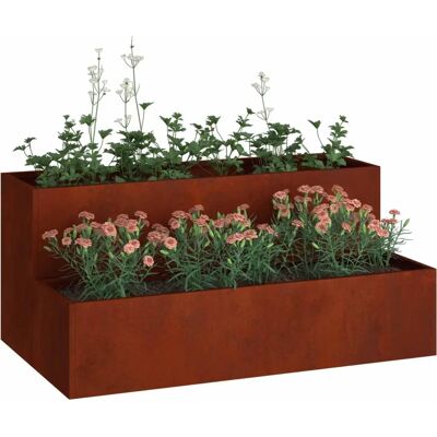 vidaXL Pot de jardin en acier corten étanche Marron - Pot de jardin - Publicité vidaXL Pot de jardin en acier corten étanche Marron - Pot de jardin - Publicité